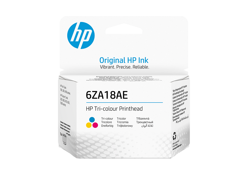 HP 6ZA18AE Cabeça tricolor