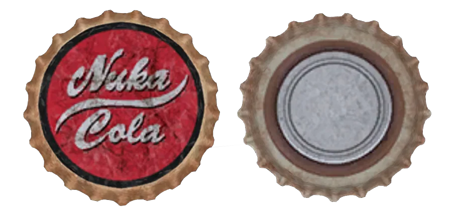 Bottle caps used as currency in Fallout