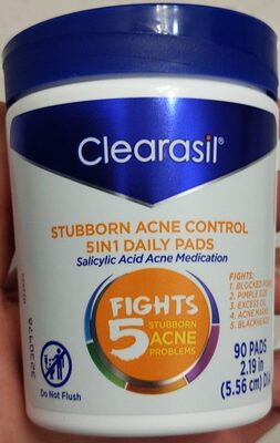 Clearasil Stubborn Acne Control 5in1 Daily Pads