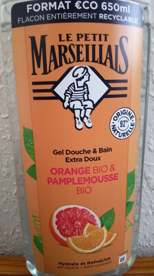 Le petit marseillais le Petit Marseillais gel douche et ben gel douche et bain extra-doux orange bio et pamplemousse bio